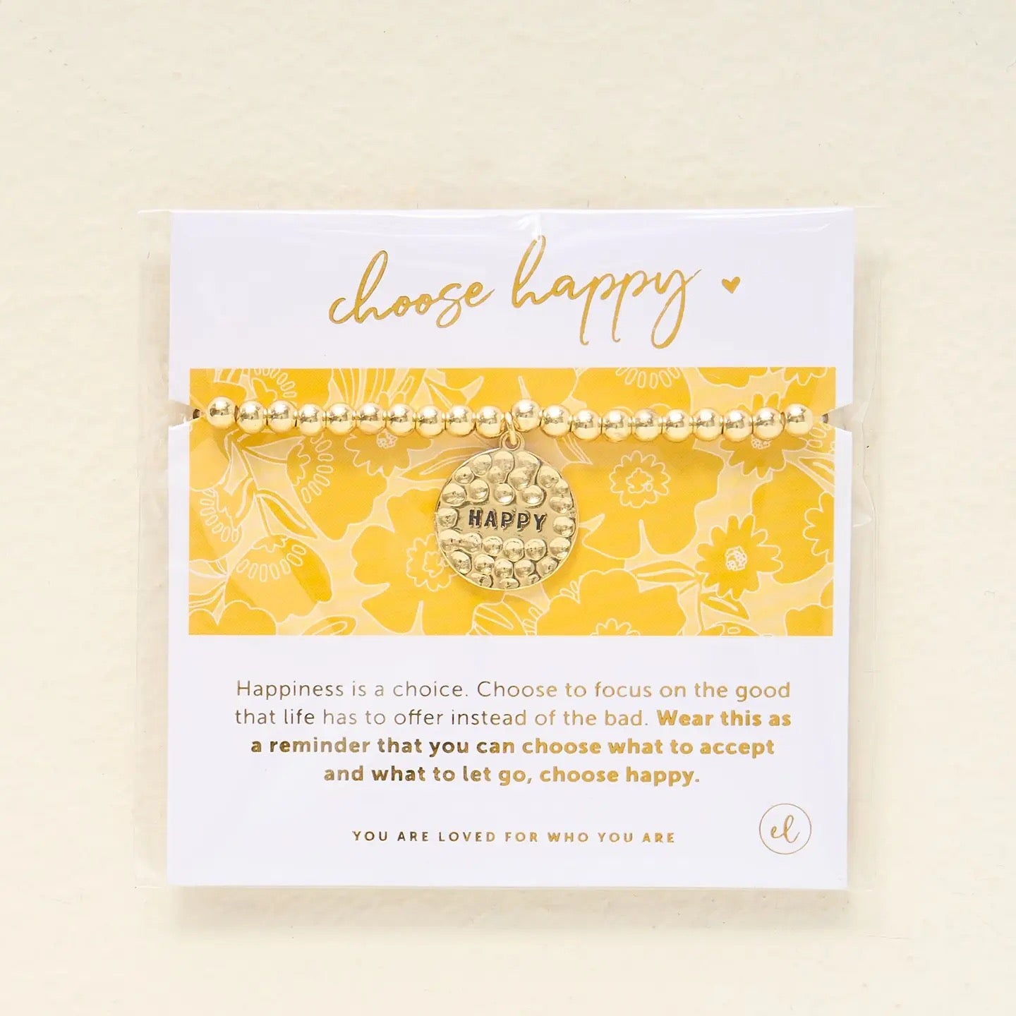 Happy Charm Bracelet - Gold