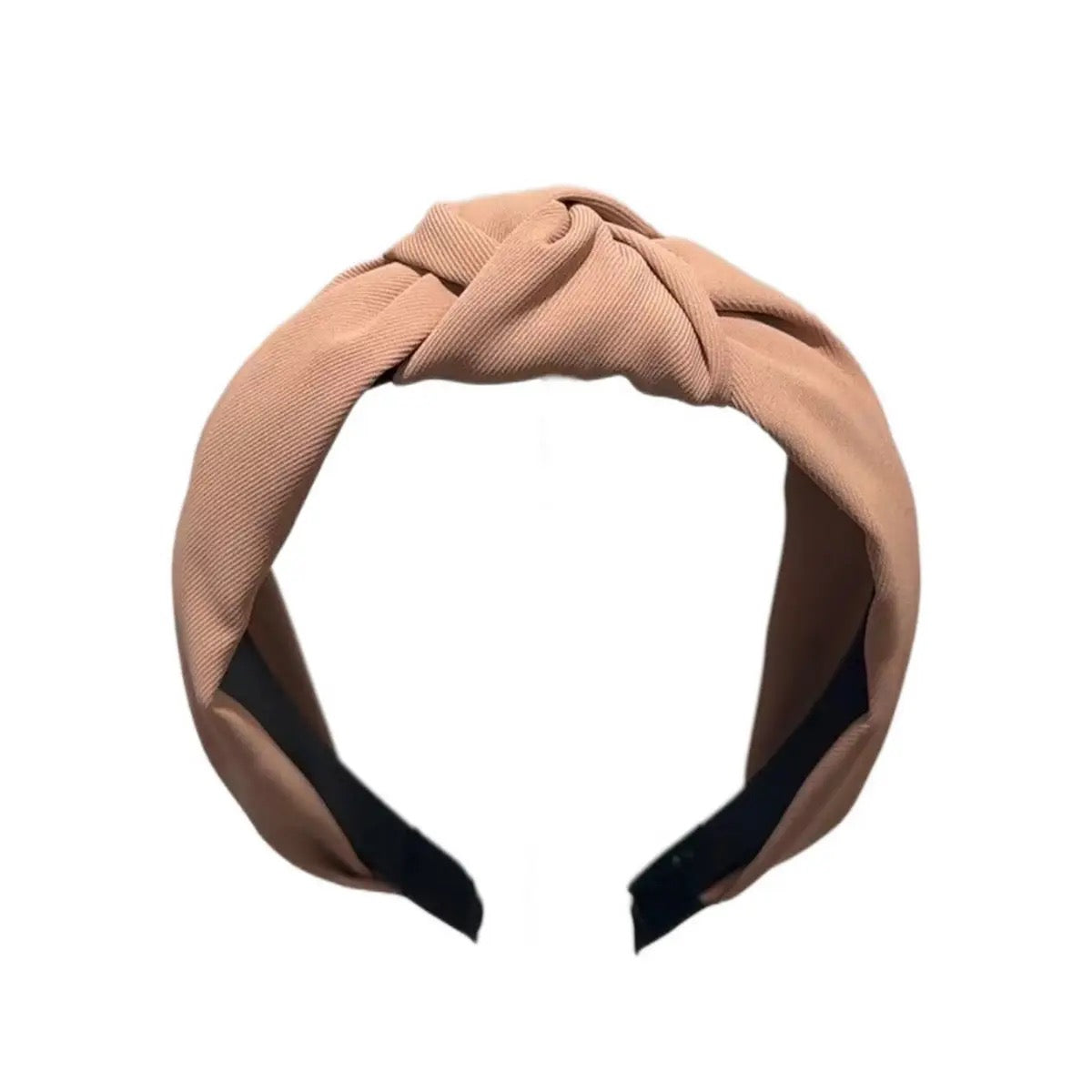 Khaki Wide Brim Knot Headband