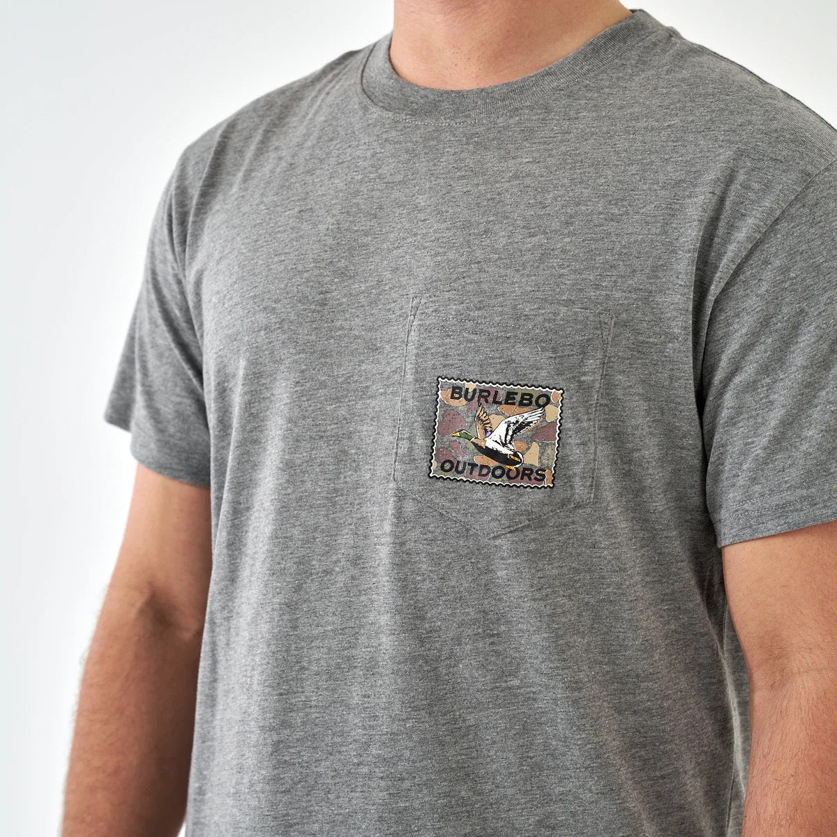 Burlebo Mallard Duck Stamp Heather Grey Tee