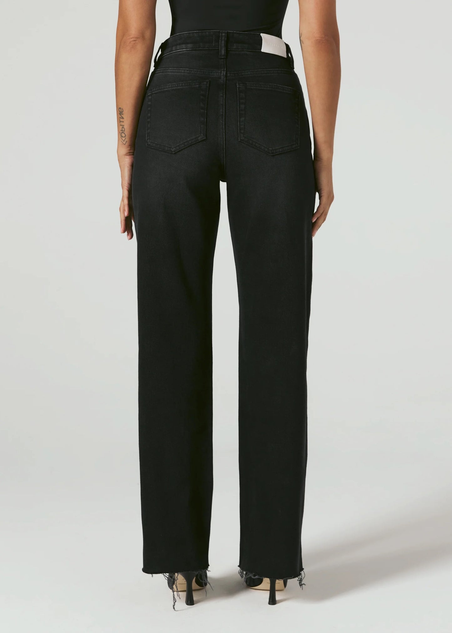 7 Diamonds Gwen Wide Leg Jeans-Black