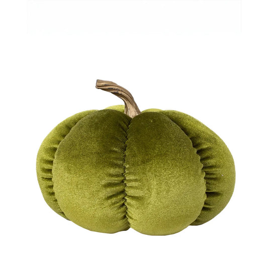 Green Velvet Decor Pumpkin