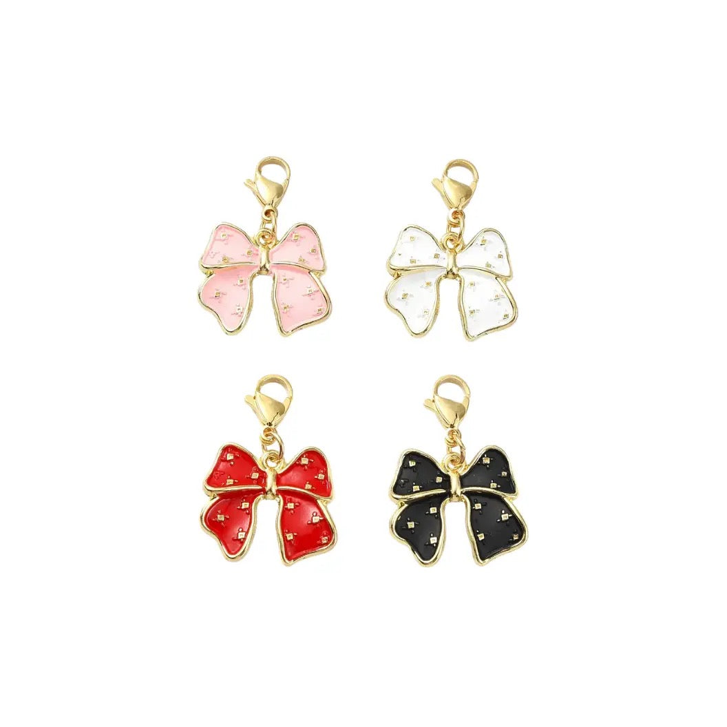 Mixed Color Gold Bow Charm