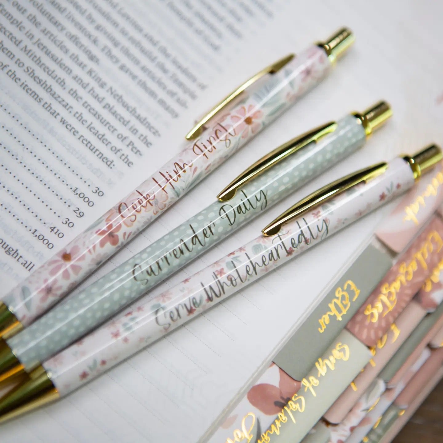 Floral Bible Study Pens