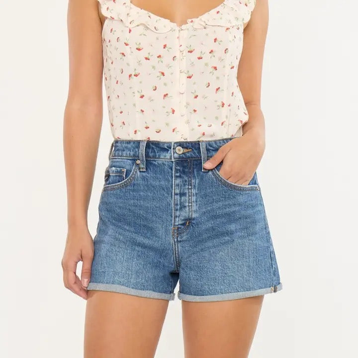 Kan Can Ultra High Rise Denim Shorts