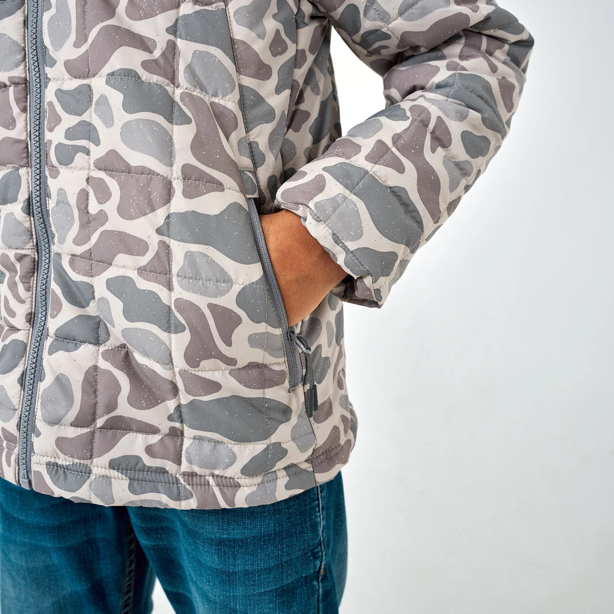 Burlebo Youth Classic Deer Camo Puffer Jacket