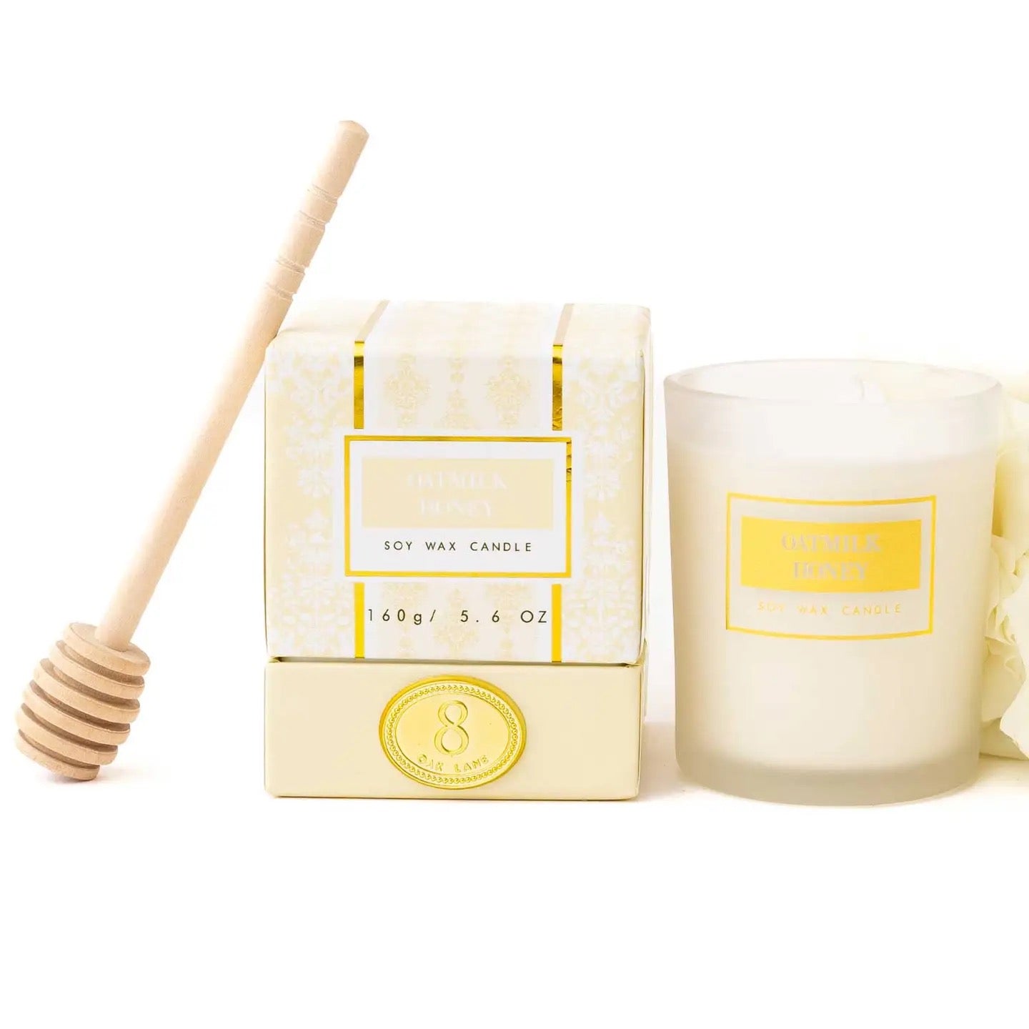 8 Oak Lane Soy Wax Candle - Oatmilk Honey