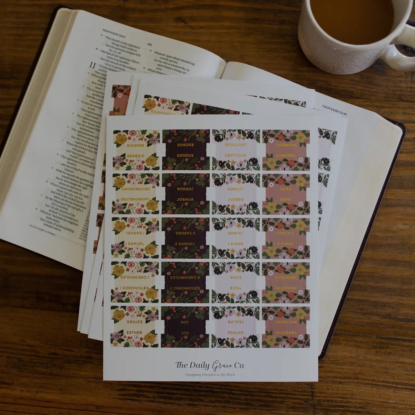 Magnolia Floral Bible Tabs