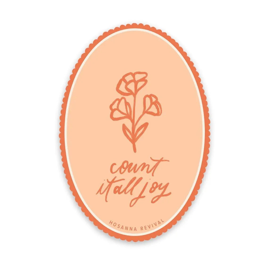 Count It All Joy Peach Sticker