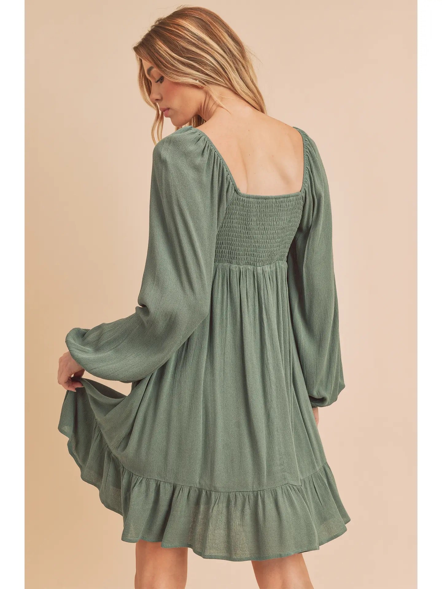 Flowy Taya Dress - Eucalyptus
