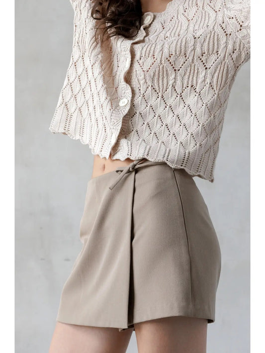 Beige Mini Skort