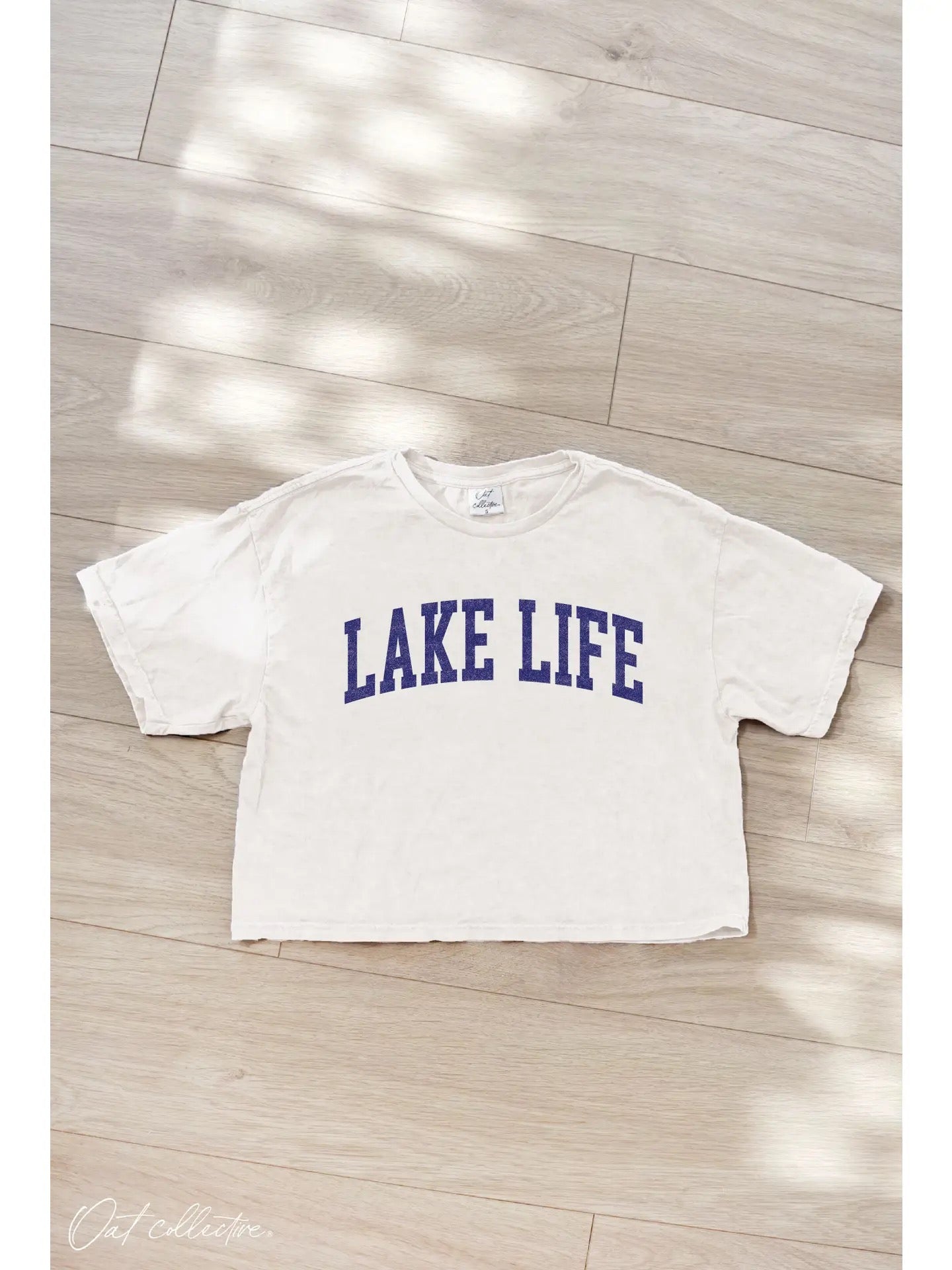 Lake Life Cropped Mineral Wash Tee