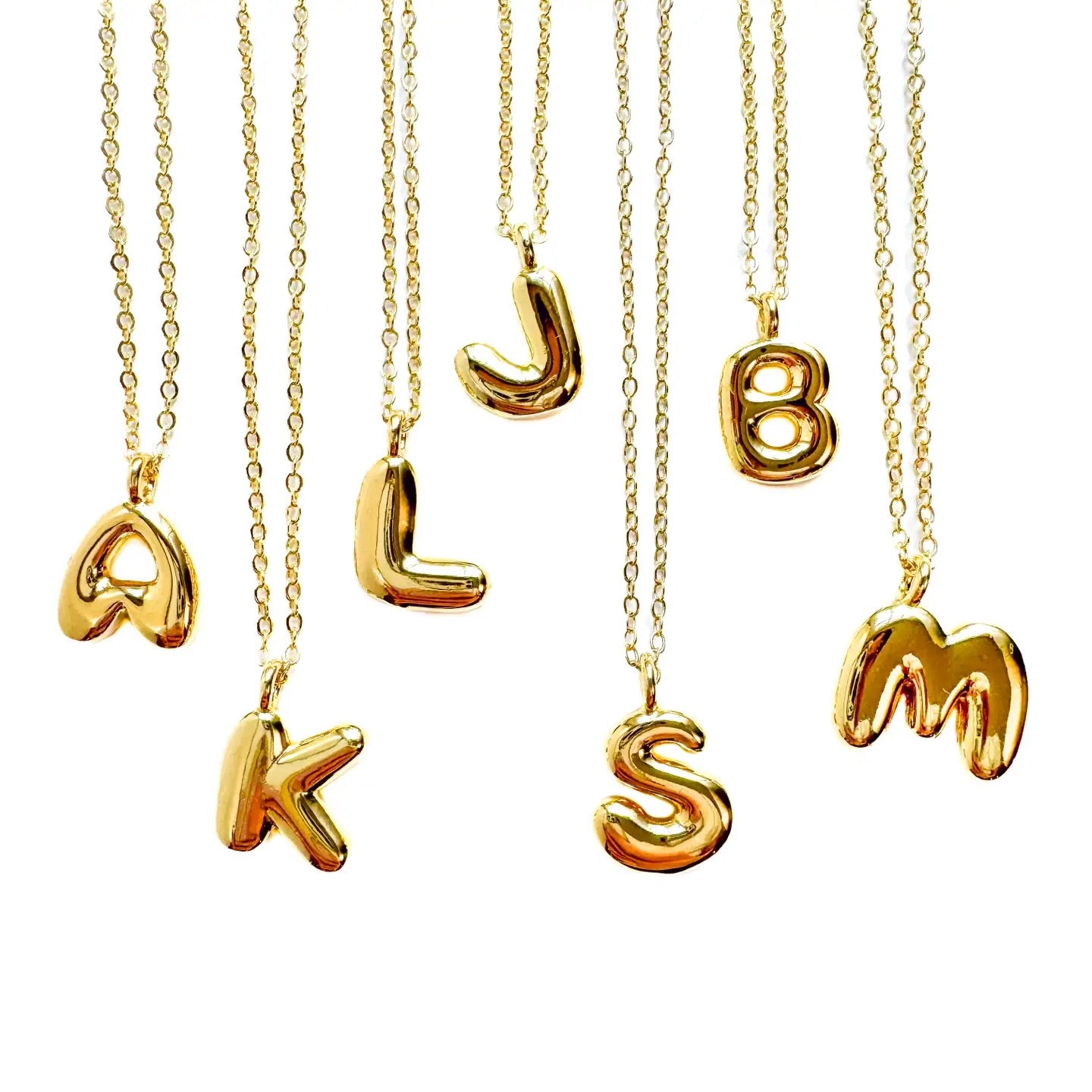 Initial Mini Balloon Bubble Necklace