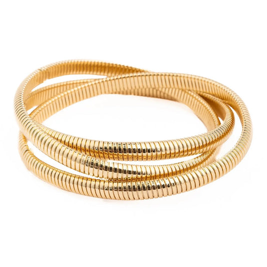 Gold Mayfield Infinity Bangle Bracelet