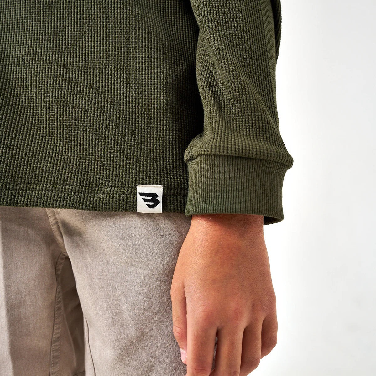 Burlebo Youth Mallard Green Thermal Hoodie