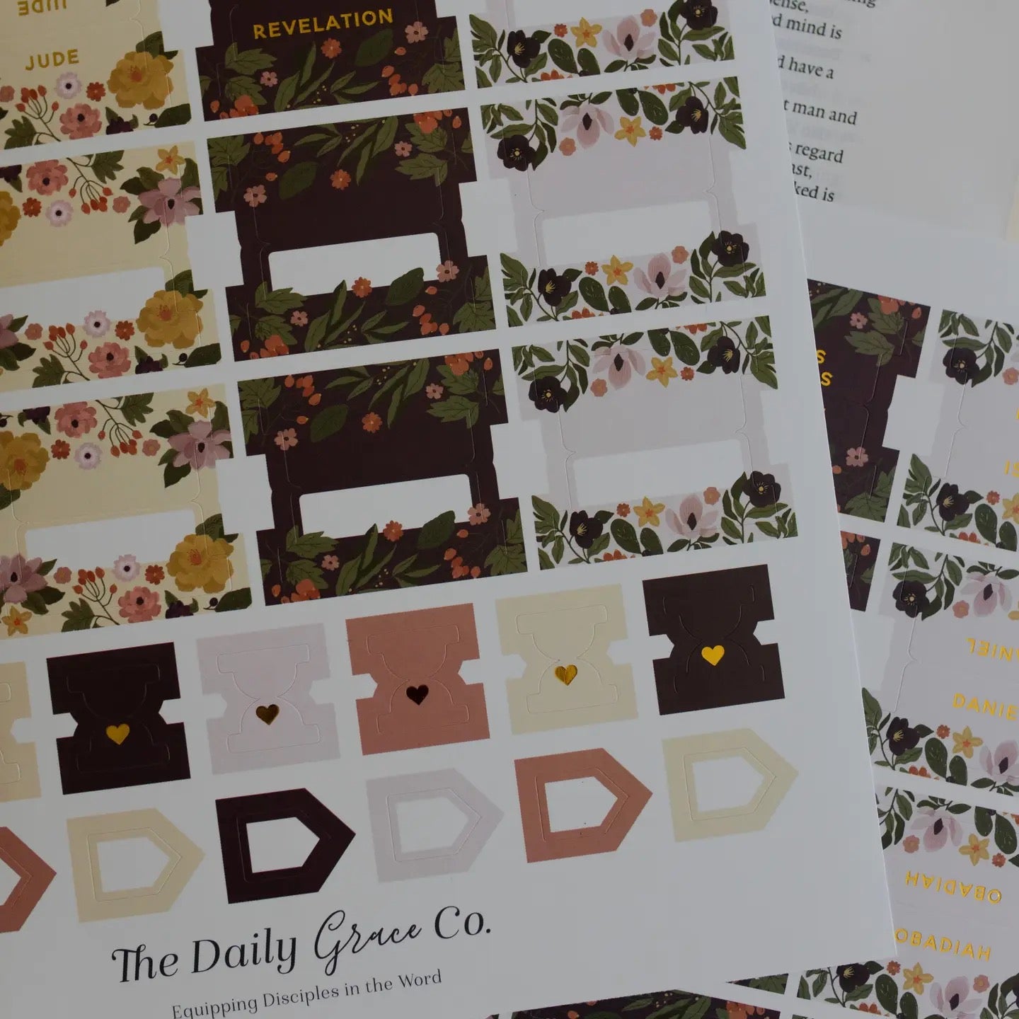 Magnolia Floral Bible Tabs