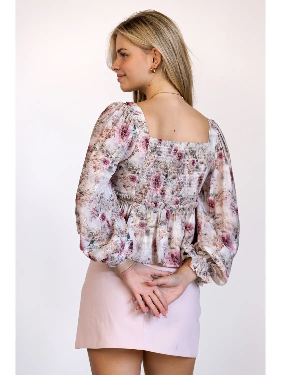 Floral Peplum Top