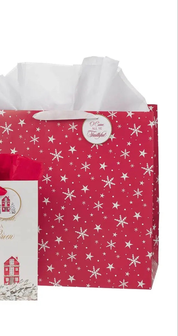 Red Snowflake Large Gift Bag