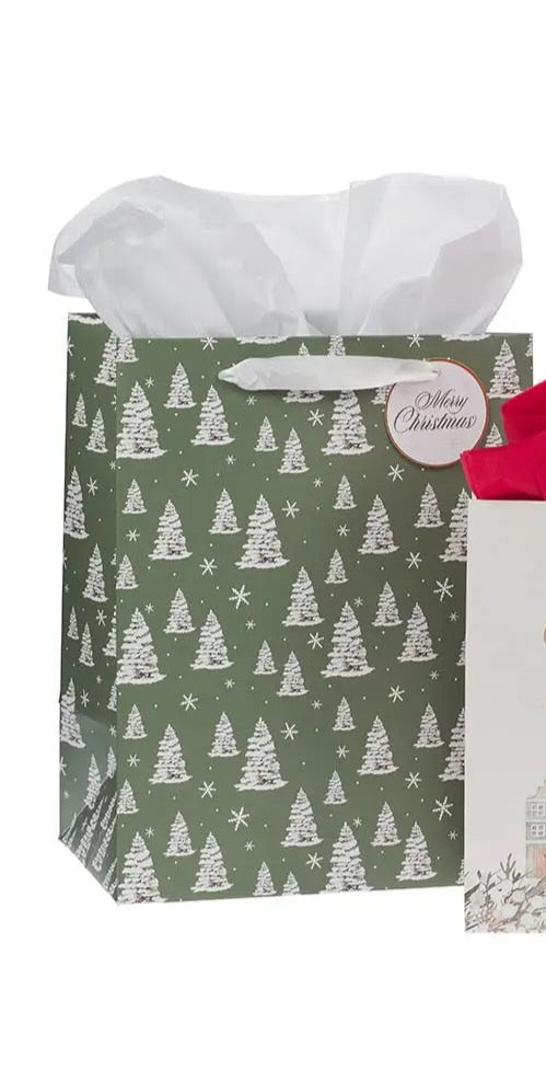 Green Christmas Tree Medium Gift Bag
