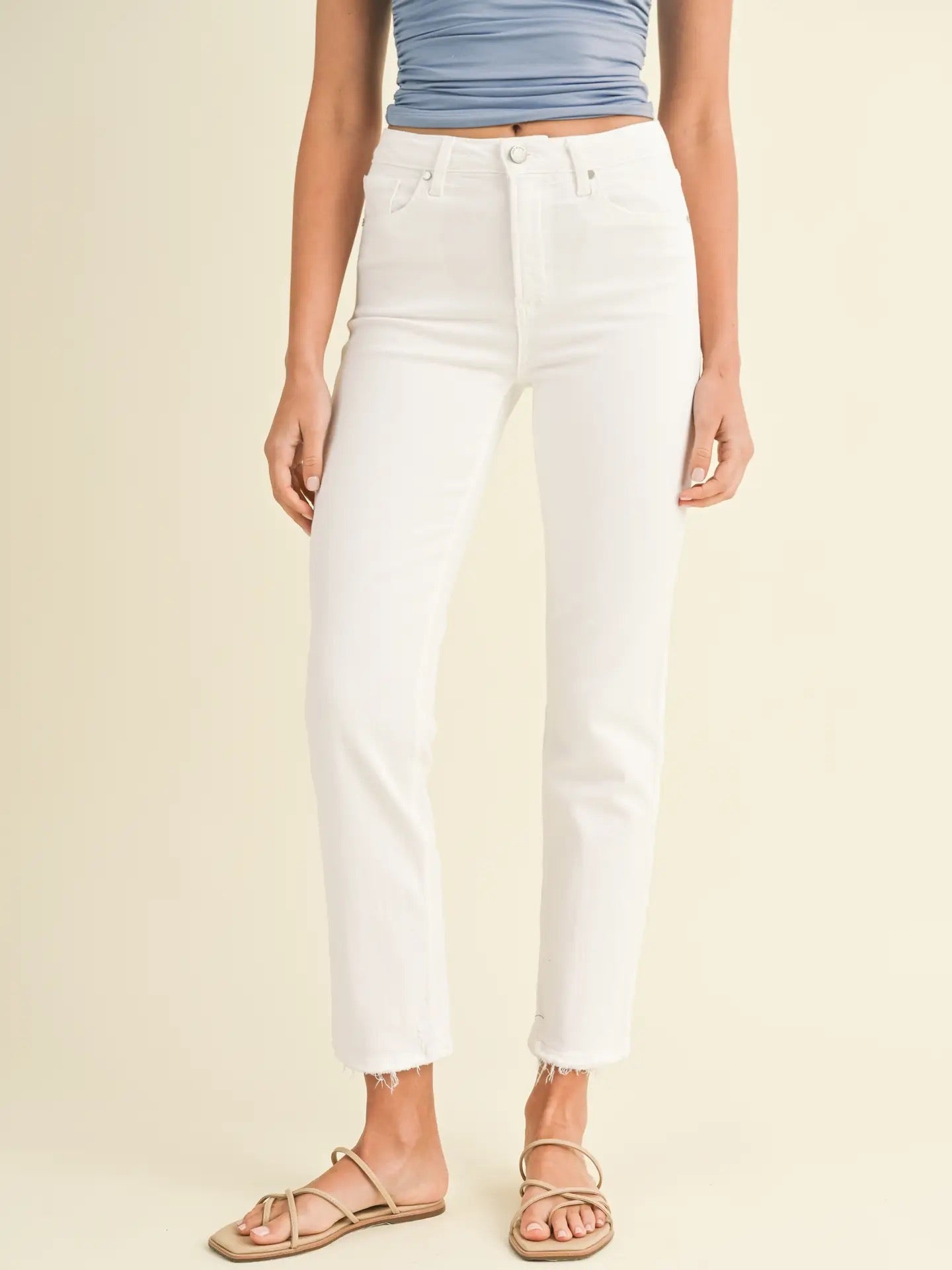 Just Black Denim White Comfort Straight Jeans