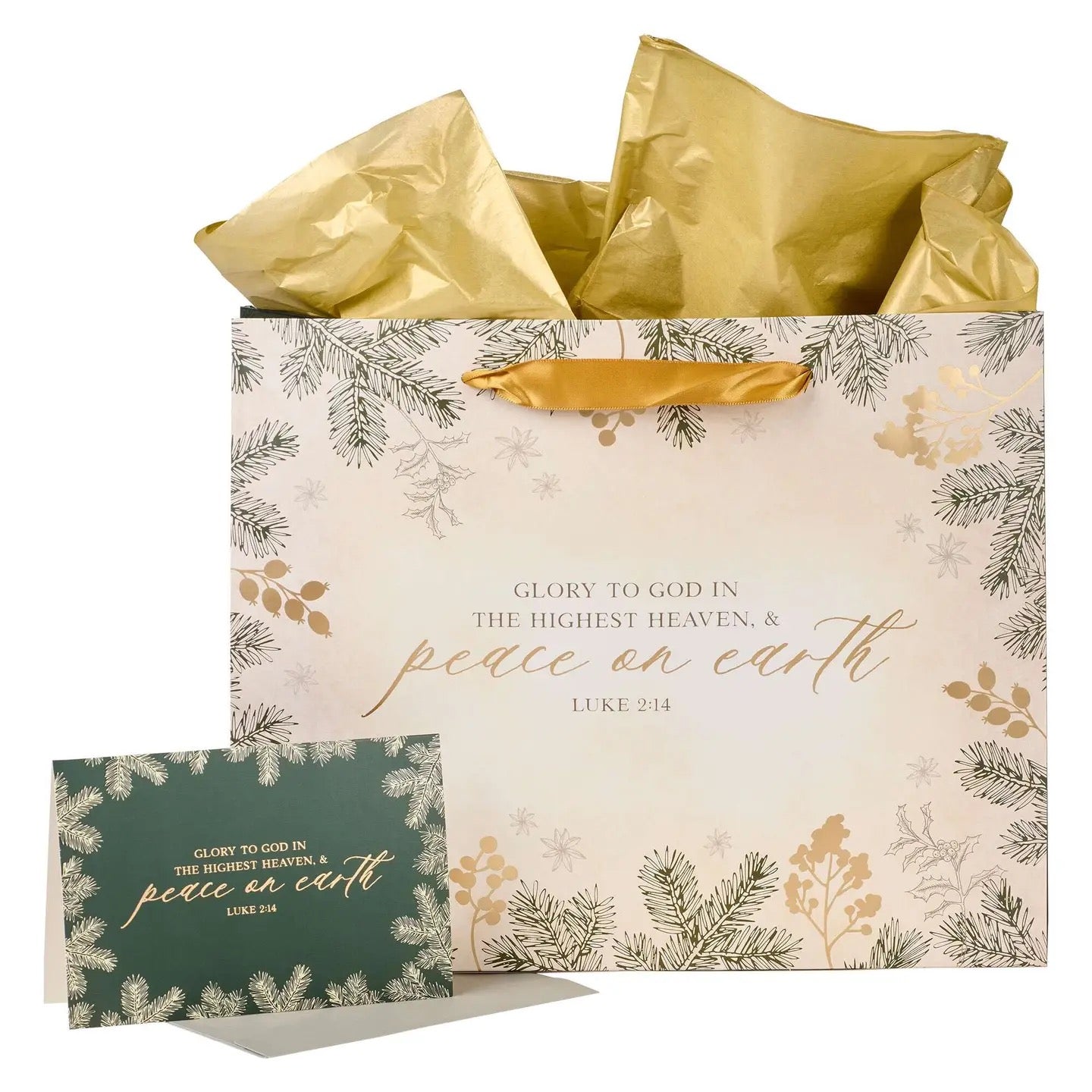 Glory to God Christmas Gift Bag w/card