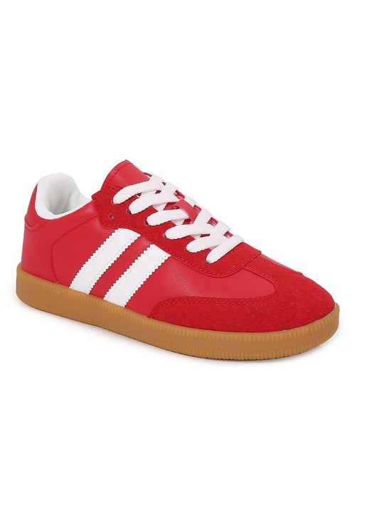 Red Striped Sneakers