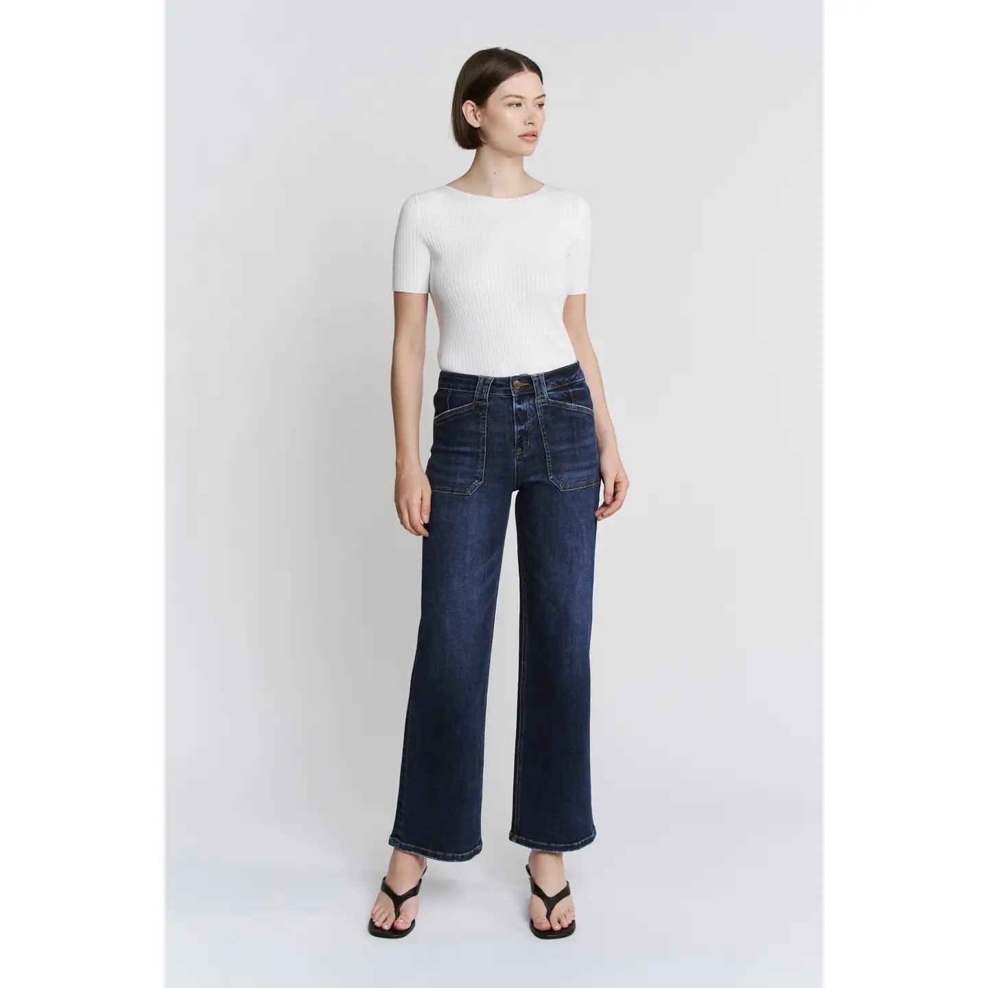 Mica High Rise Wide Leg w/ Patch Pocket