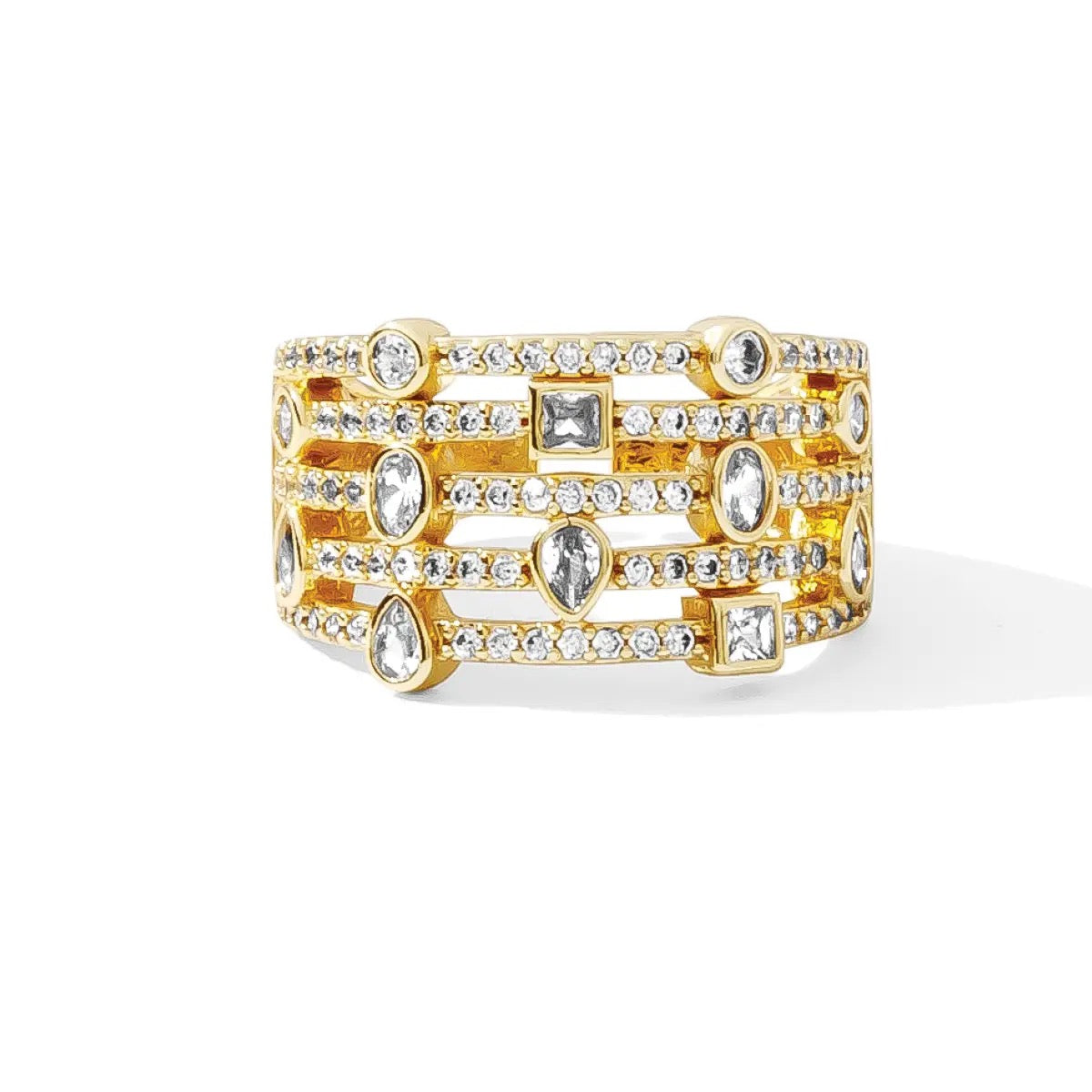 Splendid Iris Pave Statement Ring