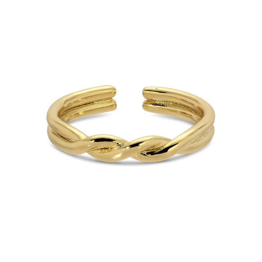 Splendid Iris Simple Twist Adjustable Ring