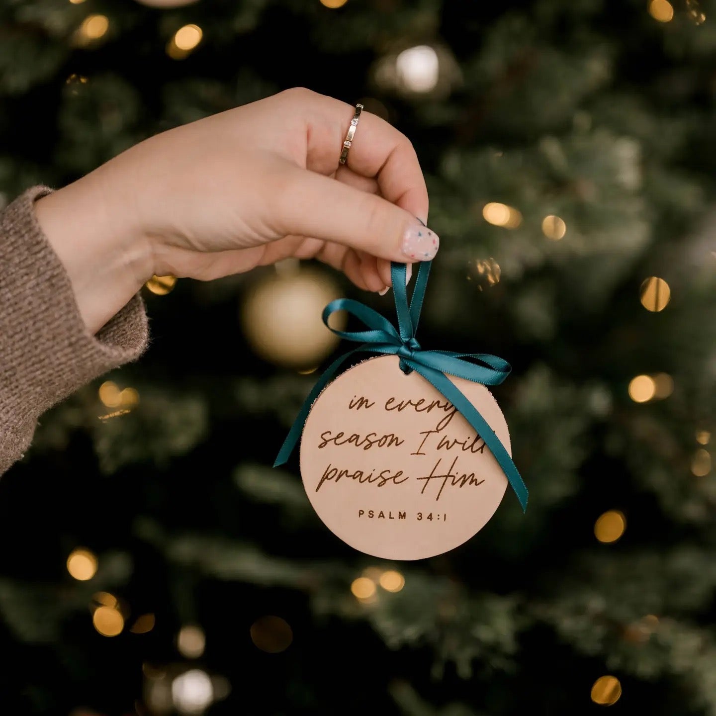 In Every Season Leather Ornament