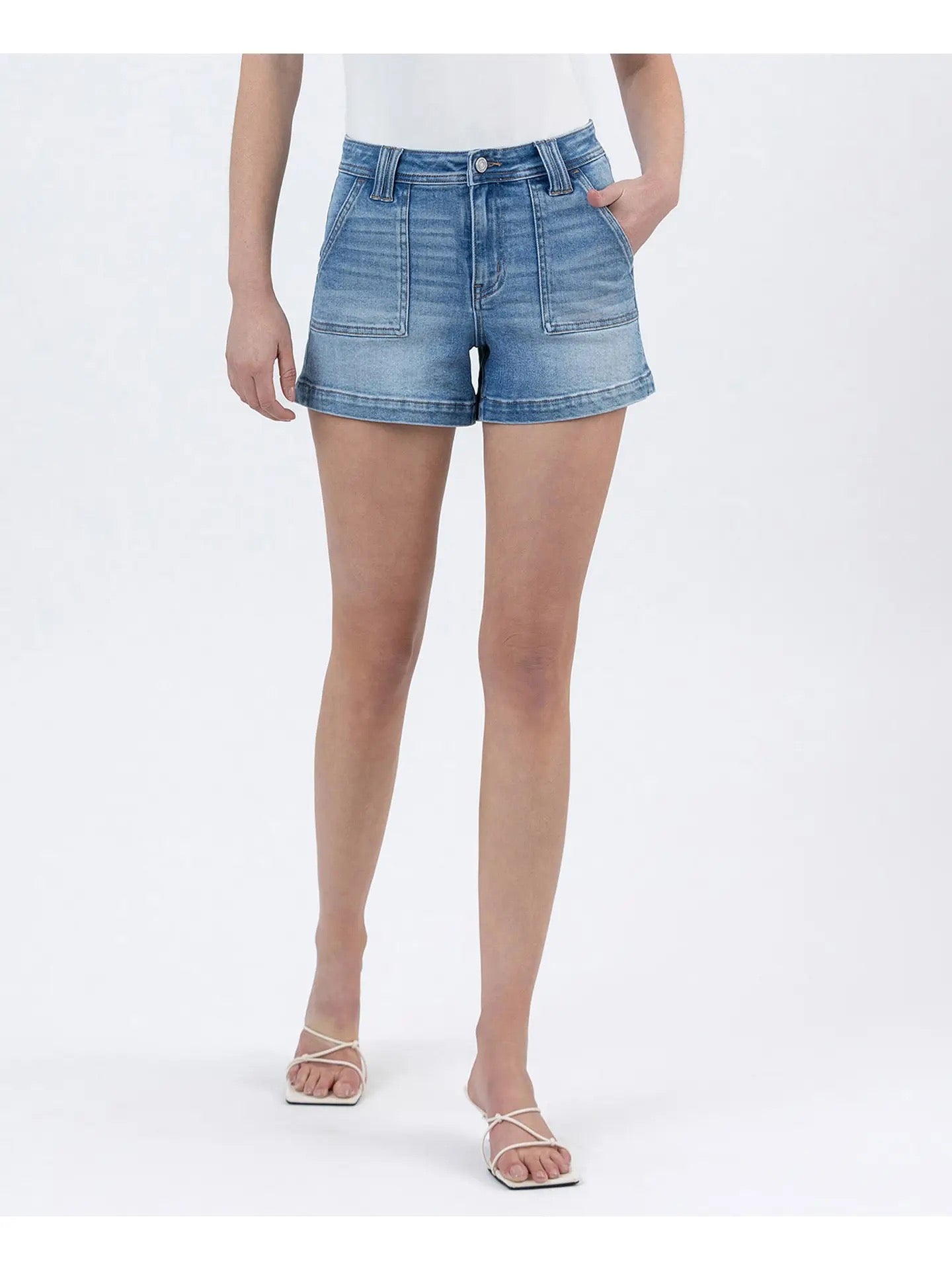 Vervet High Rise Patch Pocket Shorts