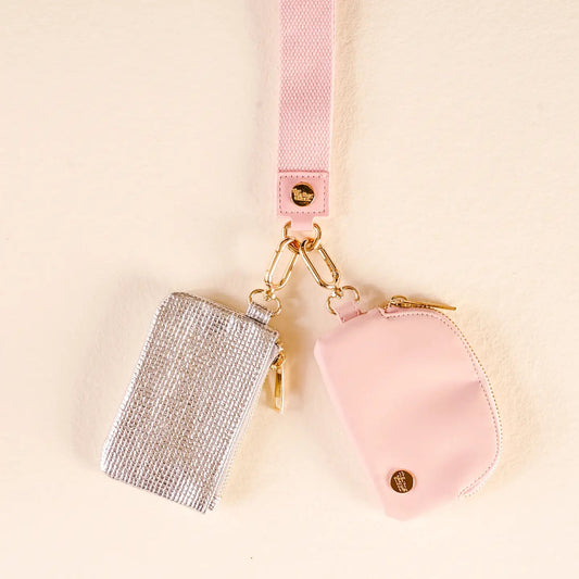 Dynamic Duo Luxe Wristlet - Rose' All Day