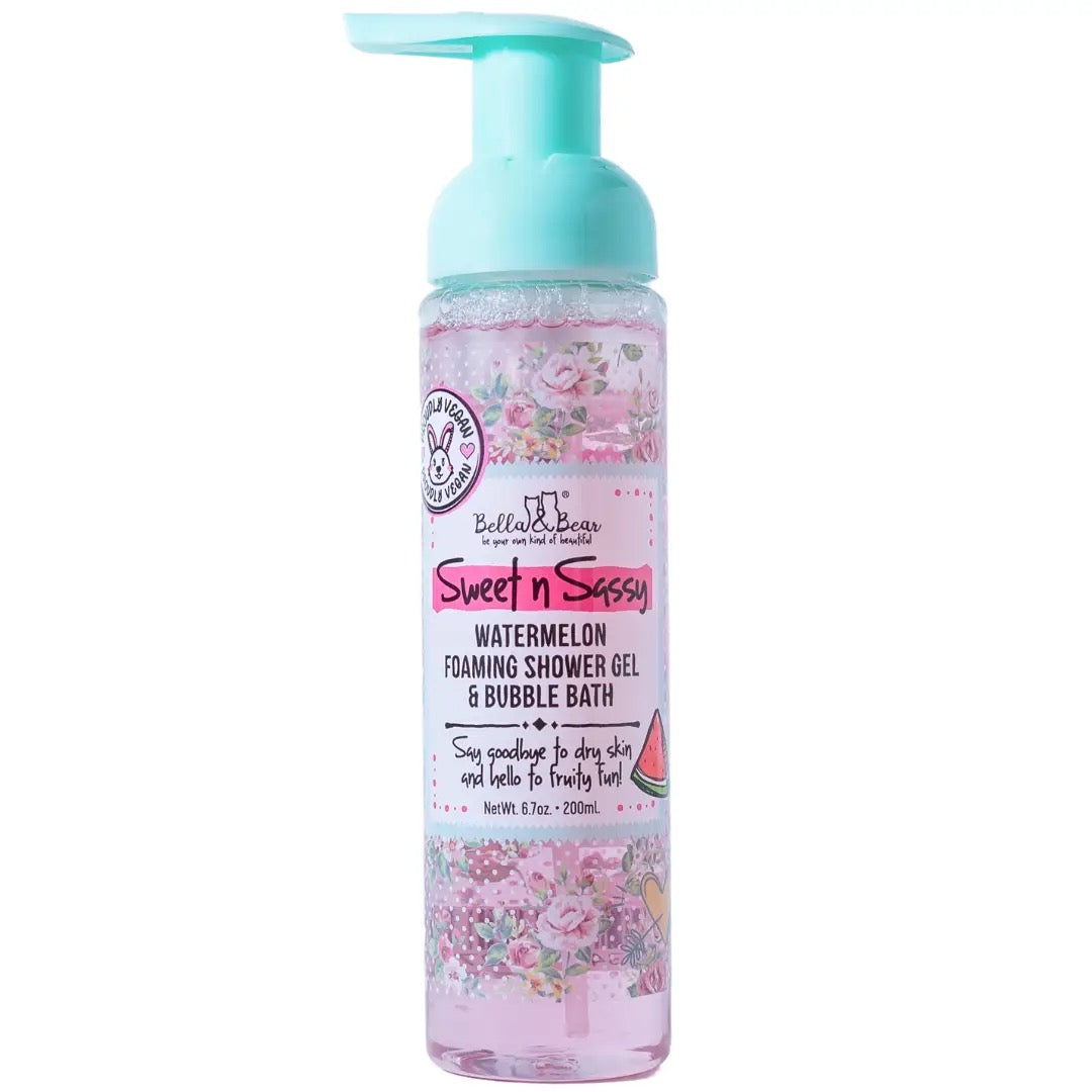 Bella & Bear Sweet 'N' Sassy Watermelon Foaming Shower Gel and Bubble Bath
