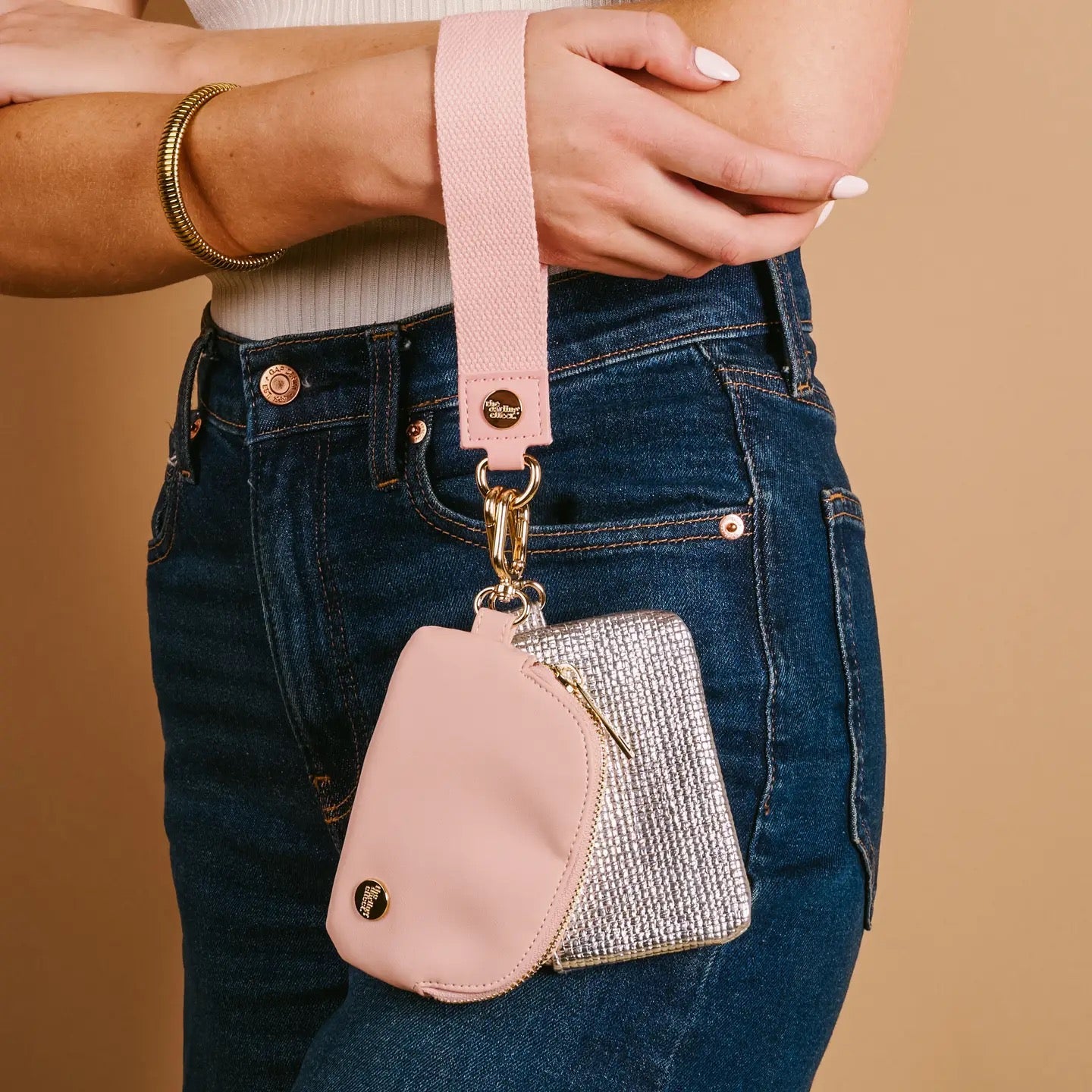Dynamic Duo Luxe Wristlet - Rose' All Day