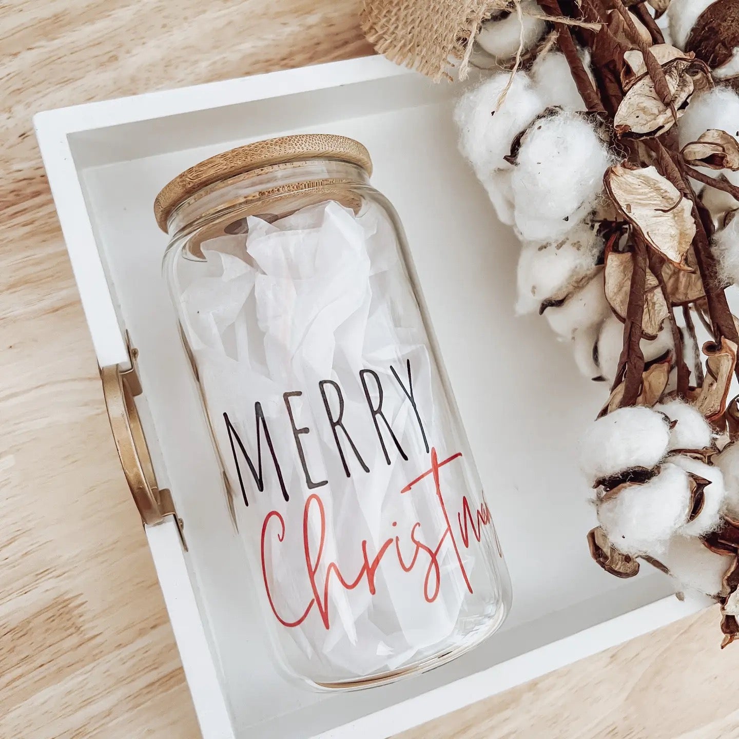 Christmas 16 oz Glass Cups