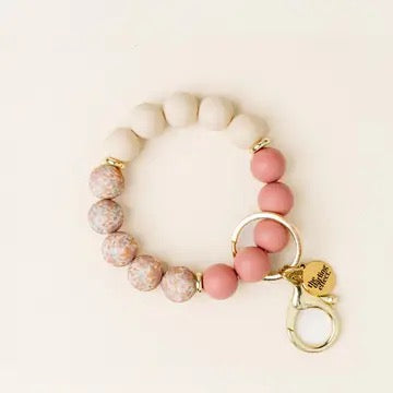 Silicone Beaded Keychain Wristlet