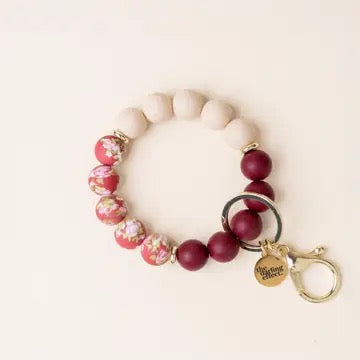 Silicone Beaded Keychain Wristlet