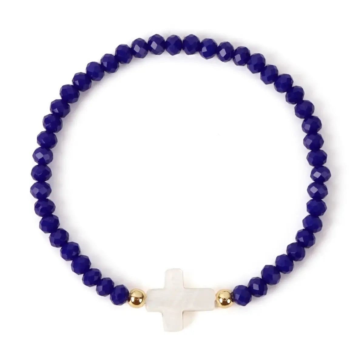 Cross Colored Crystal Bracelet