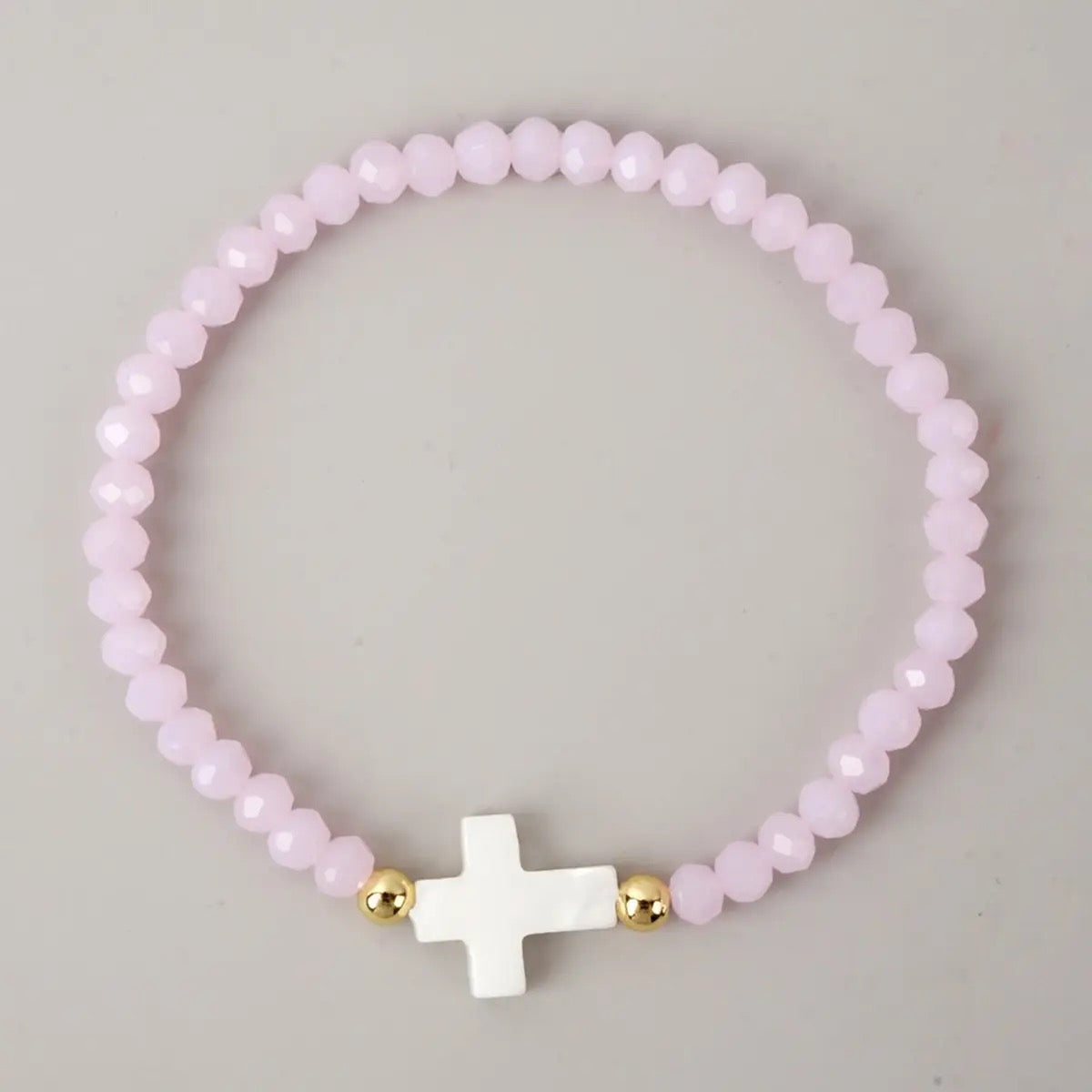 Cross Colored Crystal Bracelet