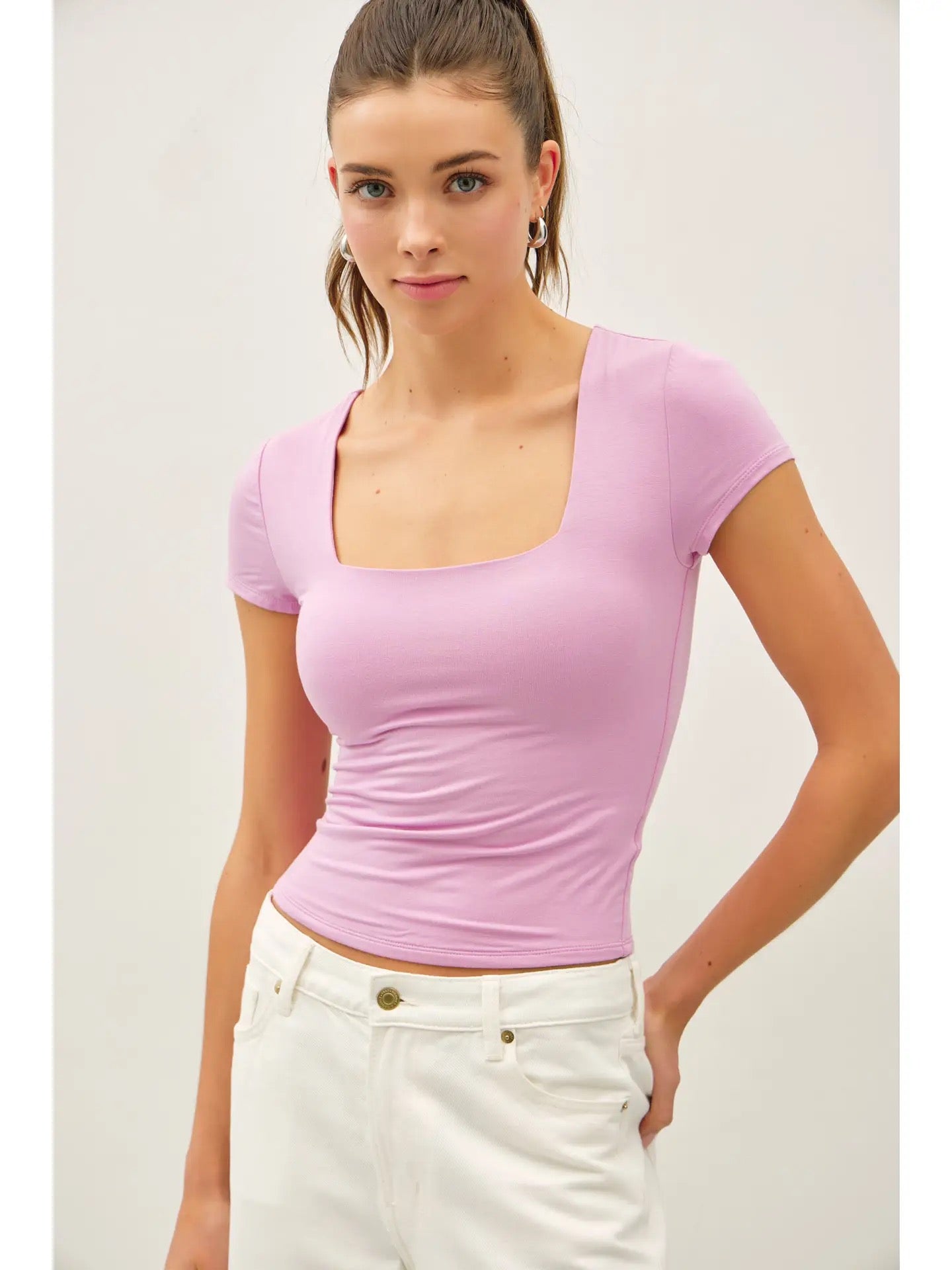 Basic Square Neck Tee