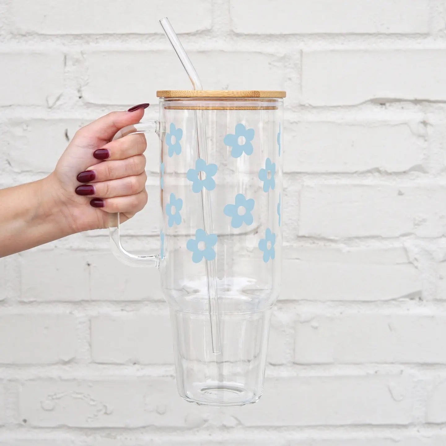 Daisy 40oz Glass Tumbler