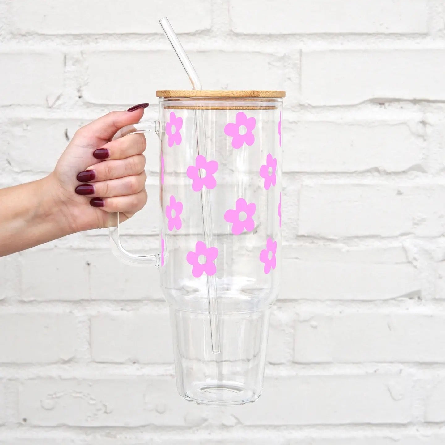 Daisy 40oz Glass Tumbler