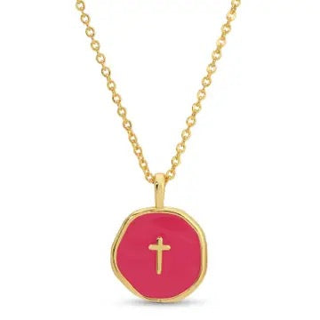 Splendid Iris Enamel Pendant Necklaces