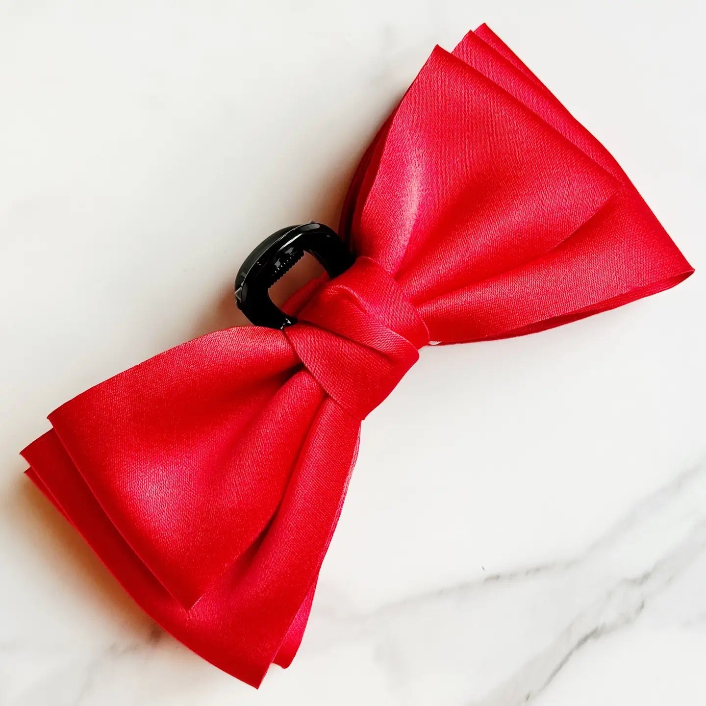 Satin Bow Claw Clip