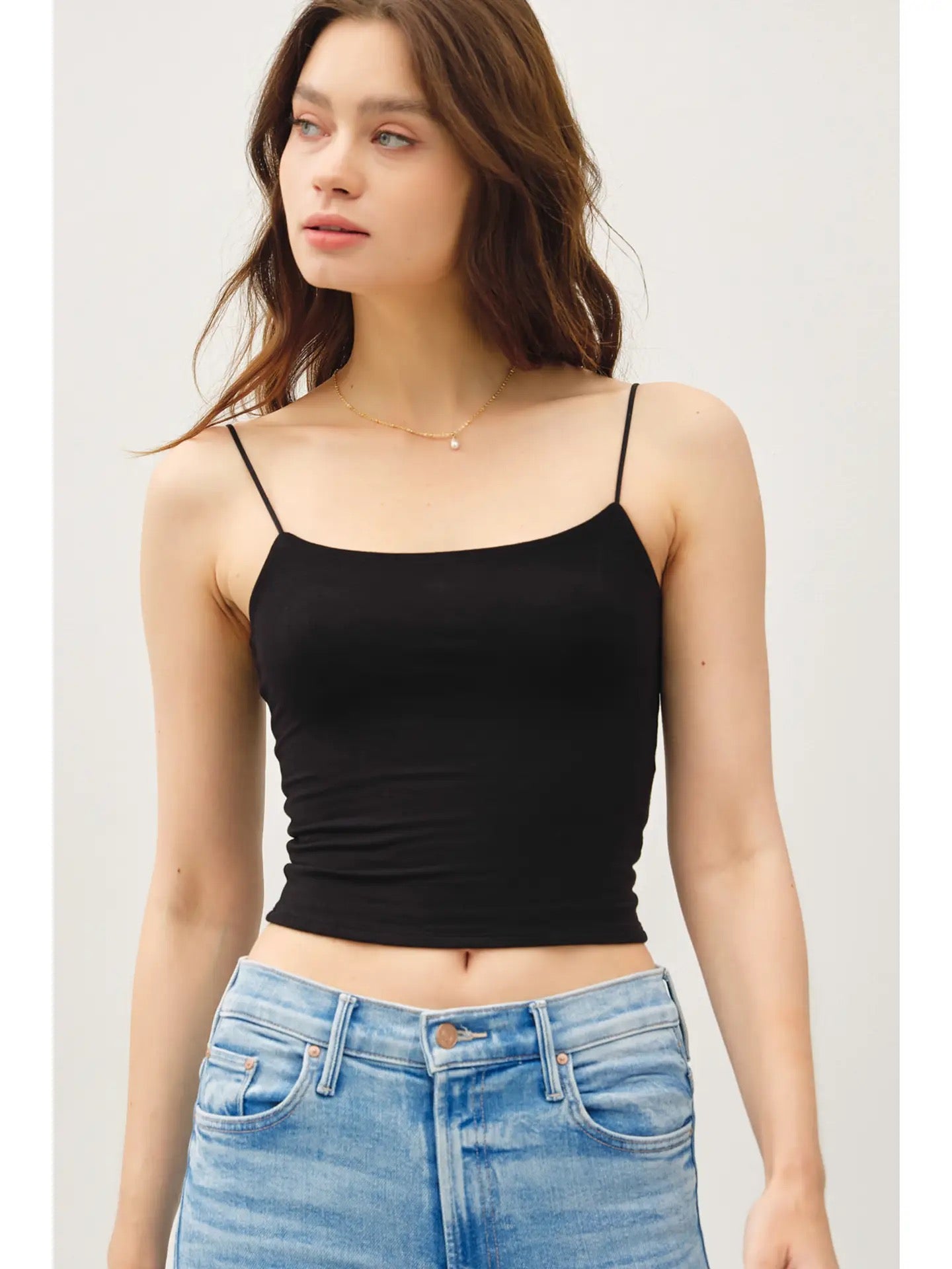 Spaghetti Strap Crop Tank