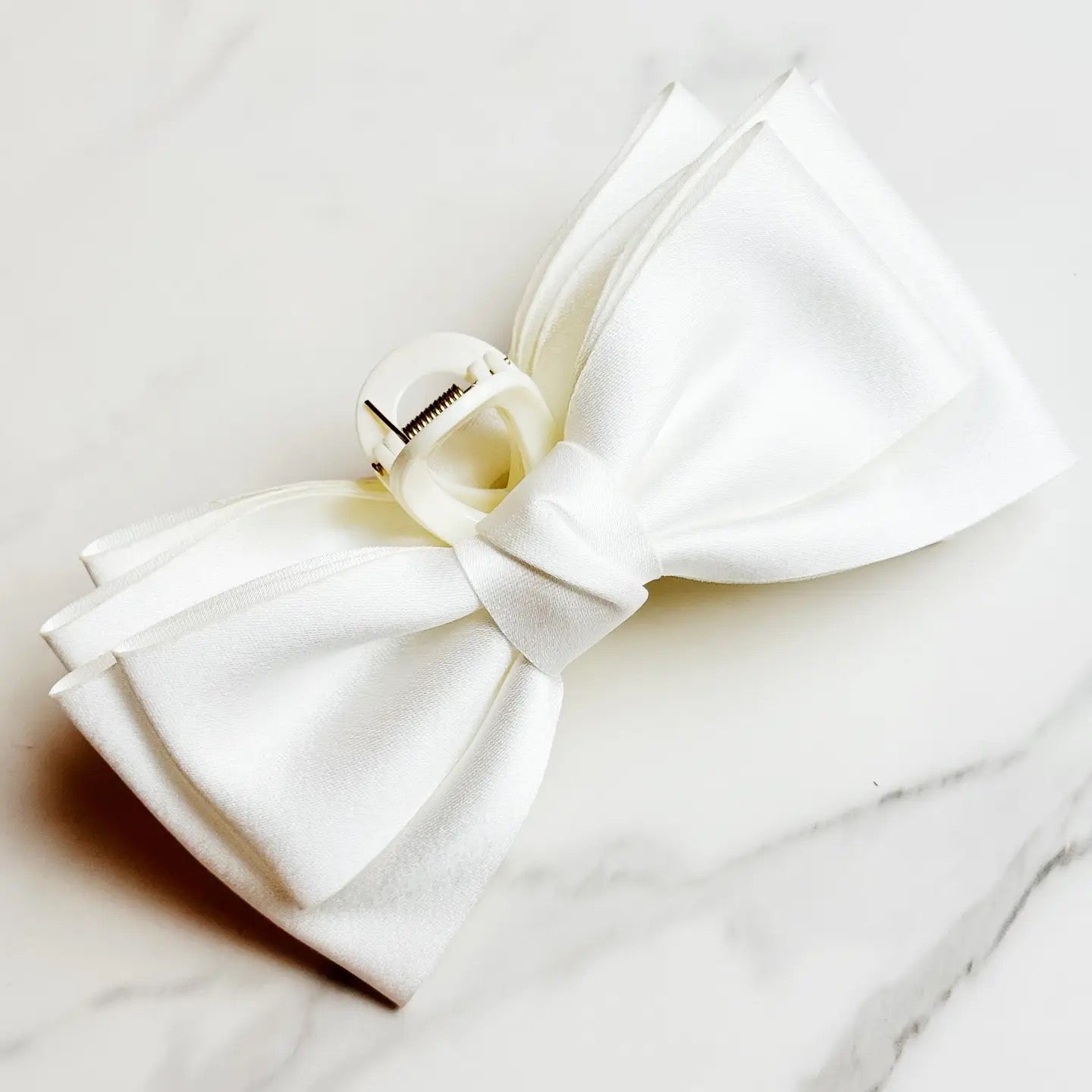 Satin Bow Claw Clip