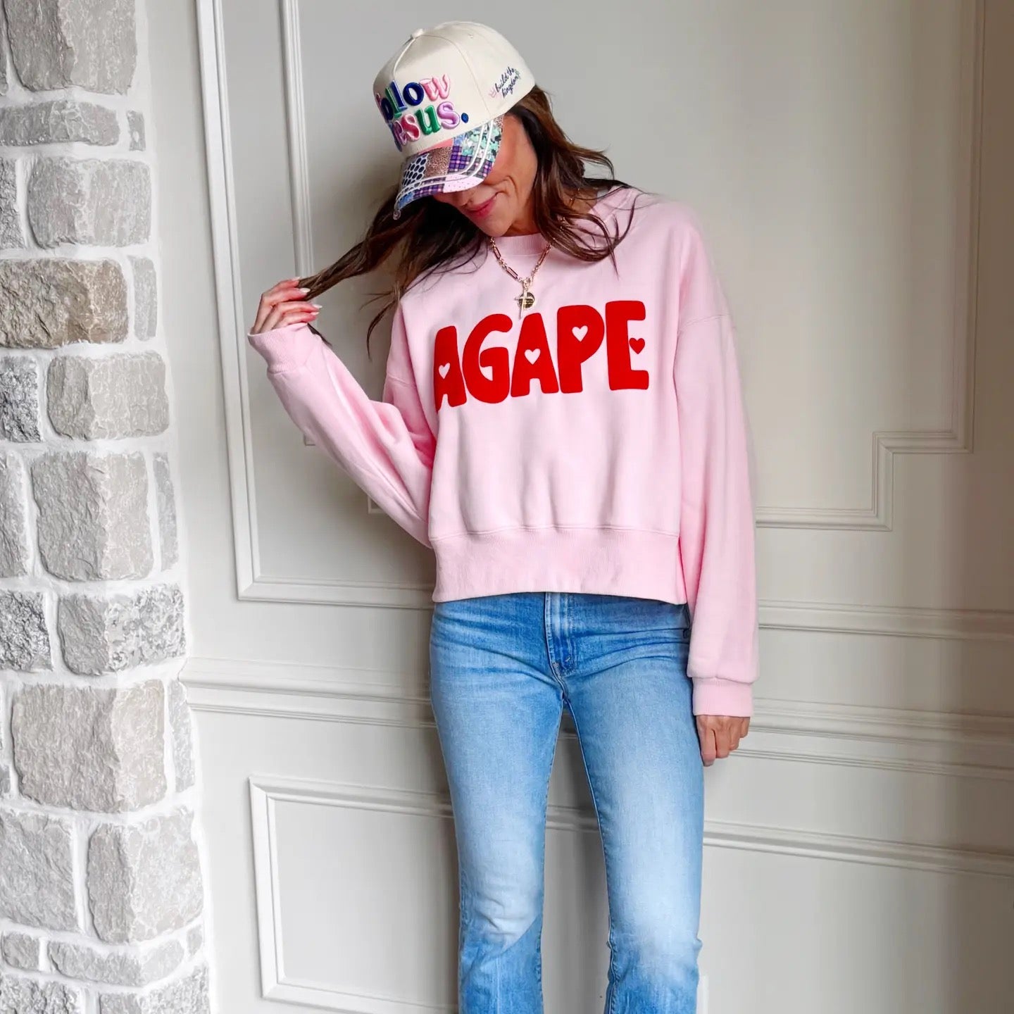 Agape Crop Sweatshirt