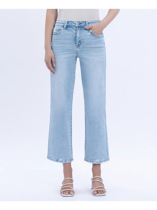 Lovervet High Rise Crop Slim Wide Jeans