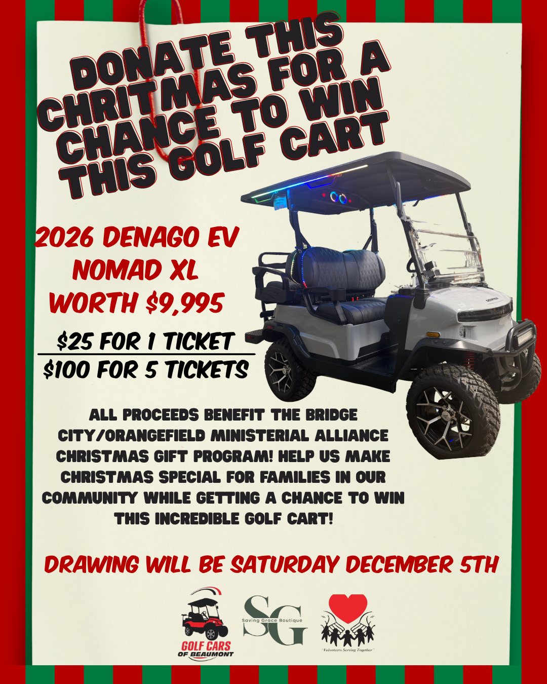 2026 Golf Cart Raffle Ticket