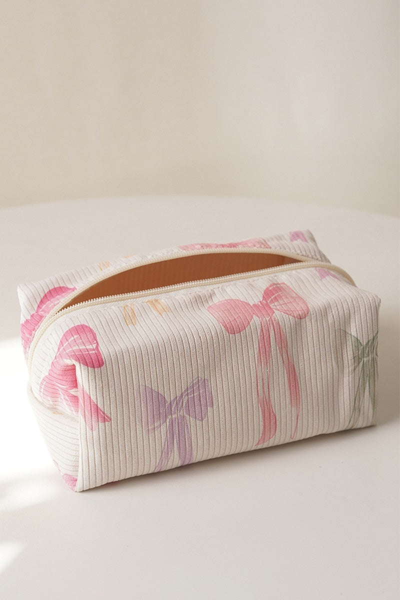 Multi Color Bow Accessory Pouch