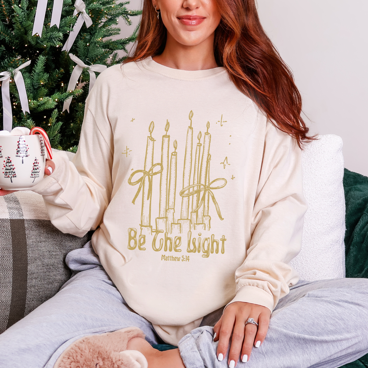 Be the Light Christmas Long Sleeve Tee
